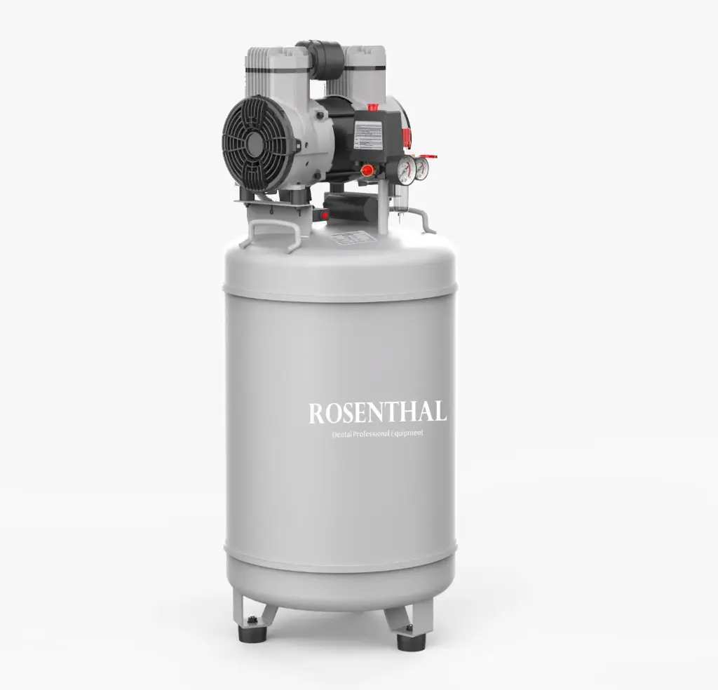 Compresor Dental ROSENTHAL 2.00HP 80L Vertical Gris Professional 100V-130V
