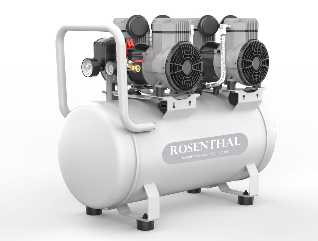 [2X60H] Compresor Dental Rosenthal 2HP y 60L con doble motor de 1HP